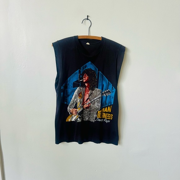 Vintage Jimmy Page Shirt 1980’s Jimmy Page LED Zeppelin Shirt 80’s The Firm - Picture 2 of 9